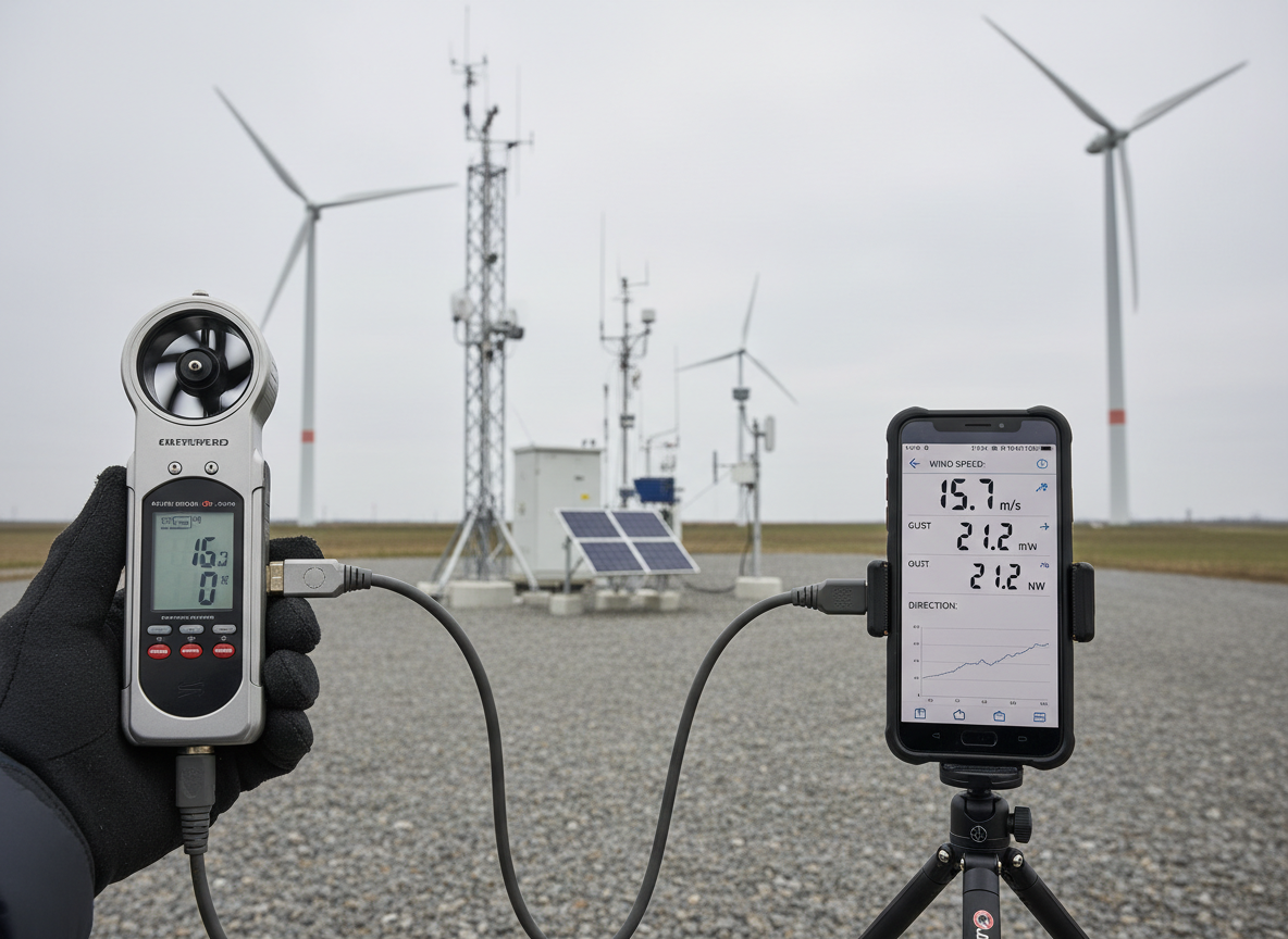 Smartphone Wind Measurement Made Practical with Portable Wind Meters
