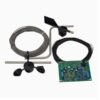 Wind speed and direction sensor system with anemometer, wind vane, cables, and circuit board.